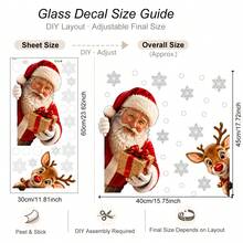 Christmas Window Stickers Santa Claus Reindeer Snowflake Glass Decals Cute Holiday Window Clings Christmas Home Decor - Santa Claus - View 8