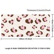 Kawaii Pink Leopard Print PU Leather Desk Mat, Big Extended Mousepad, Waterproof Non Slip Table Cover, Aesthetic Desktop Decor For Study Gaming Room - View 12