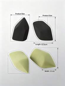 2/4/8/10PCS Multi-Sided Irregular Makeup Sponge, Wet & Dry Dual Use Cosmetic Blender With Large Flat Surface & Triangle Tip, Precision Detail Blending For Foundation & Concealer, Soft Makeup Tool - Multicolor - View 3