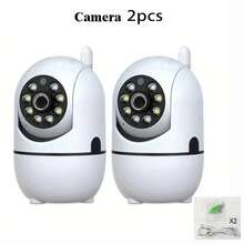 1pc/2pcs Indoor WiFi Security Camera, 1080P Indoor Monitoring Camera, 2.4G WiFi PTZ Home Camera, Supports Two-Way Audio, Full Color Night Vision, Motion Alert, Multi-User Sharing, Can Be Used As Baby Monitor And Pet Camera For Home Security, Indoor Monitoring Camera, New Year Gift, Christmas Gift, Christmas Gift For Him, Boyfriend, Grandpa - White - View 11