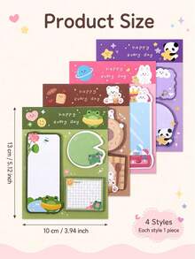 Cute Animal Theme Sticky Note Set - Animal Shaped Bookmarks And Self-Adhesive Memo Pads - Compact And Adorable Self-Adhesive Sticky Notes, Suitable For Office And School, Ideal Stationery Supplies. - One-size - View 10
