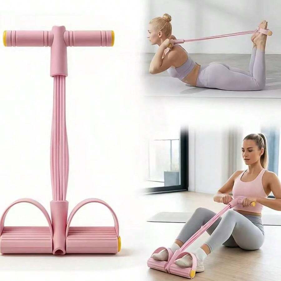 Fitness Yoga Set Stretching Training Band Resistance Band, Elastic Squat Resistance Band For Butt Lift, Multi-Function Foot Pedal Resistance Trainer For Sit-Ups, Elastic Rope Yoga Fitness Equipment