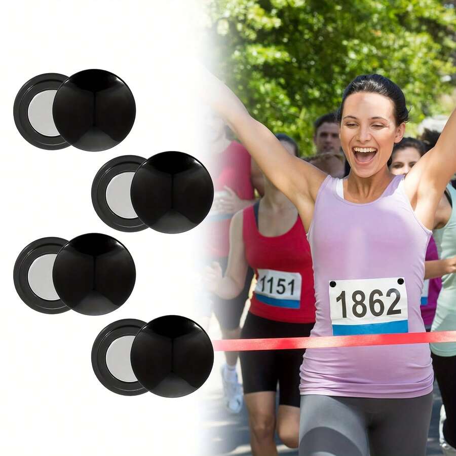 8pcs Marathon Number Clips, Race Bib Clips, Strong Grip To Prevent Bib Slipping, Reusable Bib Holder, Not Easily Falling Off, Suitable For Fixing Race Numbers, Ensuring Numbers Are Clearly Visible, Suitable For Marathon, Professional And Amateur Runners, Half Marathon And Long Distance Running Events, Essential For Competitive Race Runners, Ideal Gift For Track And Field Enthusiasts