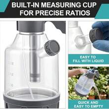 2組 0.8加侖/3L 手持式植物澆水噴霧瓶 透明可調式壓力噴霧器，附噴嘴與加長桿，適用園藝植物噴霧澆水、清潔與施肥 - A - 查看 6