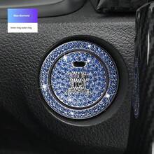 Car One-Touch Start Button Decorative Ring Switch Button Protective Cover Interior Button Sticker Crystal Rhinestone - Car Interior Stickers - View 6