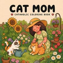 Mama Cat3: 24-Page Creative Coloring Book For Teens, DIY Doodle, Suitable For Birthday, Anniversary, Valentine's Day, Halloween Gifts, Back To School And Stationery - Cat Mom 3 - View 7