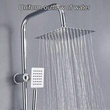 Bathroom Shower Kit Twin Head Square Fixed Head Riser Rail Bath Mixer Tap Set - 26Q-wIN-uK-lYQ-ySFD - View 10