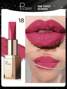 Pudaier 1 buah Lipstik Pink Nude Tahan Air dan Tidak Pudar, Cocok untuk Semua Warna Kulit, Hadiah Hari Valentine yang Sempurna untuknya - 18 - View 1