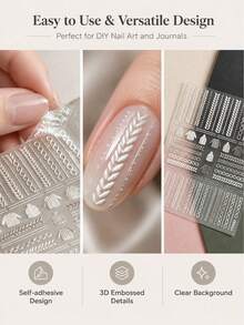 1Set Knitted Texture Themed Stickers, Stickers For Laptop, Journaling Supplies, Sticker Book, White Knit Pattern And Sweater Print, Warm Minimalist Aesthetic Style, Clear Base, Decorative Decals For Cup, Camera, Phone Case - Autumn/Winter Sweater Stickers - View 4