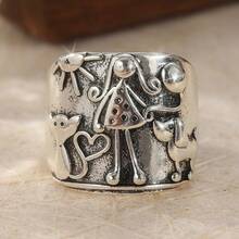 Vintage Silver Handmade Women's Ring, Commemorative Ring, Gift Ring, Bohemian Style Ring For Women - Silver - View 12