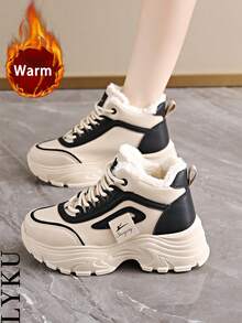 1 Pair Women's Outdoor Multi-Function 3 Colors Optional Thermal Lined Thickened Warm Snow Boots Winter Versatile Boots - Card Black - View 5
