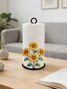 Floral Tissue Box, Tulip, Calla Lily, Sunflower, Decorative Tissue Box, No Drilling Required, Surface Mount, Holiday Decor, Suitable For Kitchen, Bathroom And Party, Sturdy Acrylic Construction, Perfect Choice For Holiday Celebrations - Multicolor - View 1