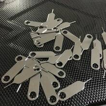 (5-10pcs) Universal Solid Color SIM Card Ejector Pin, Multi-Function SIM Card Removal Tool, Android Smartphone SIM Card Ejector Replacement Tool - Silver - View 5