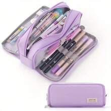 Multi-Layer Multi-Function Storage Bag With Dividers, Suitable For Women's Cosmetics, Makeup Tools, Student Pencils, Markers And Other Learning Supplies, Home Organization, Convenient For Travel, Best Gift Choice - View 9