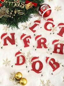 1pc Christmas Tree Decoration Letter Pendant 26 Letters Acrylic Pendant Xmas New Year Decor Ornament Home Holiday,Christmas Tree Ornaments For Ornament Personalized,Christmas - A - View 3