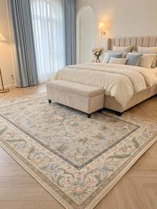 1 Buah Karpet Area Motif Bunga Vintage Bahan Kasmir Imitasi, Dapat Dicuci dengan Mesin, Gaya Pedesaan Eropa, Karpet Persegi Panjang Lembut, Dekorasi Rumah Ruang Tamu dan Kamar Tidur, Dapat Digunakan Sepanjang Musim, Dekorasi Rumah yang Estetis - MultiWarna - View 2