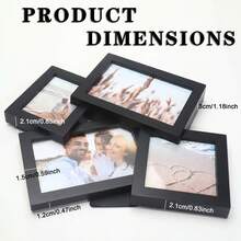 1pc 4 Openings Collage Photo Frame, Available In Black & White, Holds 4x6 & 4x4 Pictures, Wall Mount & Tabletop Multi Picture Frame With Protective PVC Panel, Home Decor Family Photo Display Frame, Ideal Gift For Anniversary & Holiday - 4-slot Collage Photo Frame - View 6