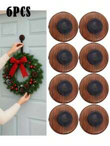 1/2/4/6pcs Multi-Purpose Suction Cup Hooks, Suitable For Front Door Wreaths, Glass, Windows And Smooth Surfaces, Ideal For Christmas, Thanksgiving, Halloween Decorations, Suitable For Kitchen, Bathroom, Entryway - Multicolor - View 10
