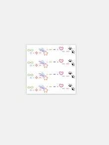 1pc Temporary Tattoo Sticker, Color Simple Line Infinity Symbol Meteor Heart Paw Print Strip Pattern, Realistic Fake Tattoo Design, Suitable For Daily, Bachelorette Party Favors, Music Festivals, Cosplay, Graduation Gifts, Lasts 3-5 Days - Multicolor - View 3