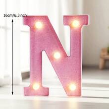 1pc 16cm Pink Luminous Letter Light, Home Decoration LED Letter Light, Indoor Room Wedding Proposal Birthday Party Decoration Letter Light Board - Pink Small Letters - View 20