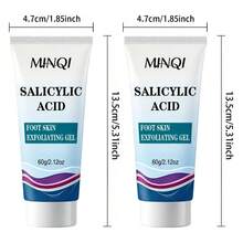 2pcs Salicylic Acid Foot Skin Exfoliating Gel, Alcohol-Free Formula, Deep Exfoliation – Moisturizes & Softens, Leaves Feet Smooth & Healthy – Gentle For Face, Hands & Body, Suitable For All Skin Types, Daily Care Essential SPA Use, For Dry, Cracked Heels And Rough Skin - 2pc - View 4