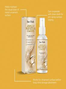 JUE FISH Jewelry Protective Coating Spray, Invisible Anti-Tarnish Film Sealant For Gold, Silver, Brass, Rings, Necklaces, Bracelets & Metal Accessories, Long-Lasting Shine Restorer, Scratch Resistant Multi-Material Quick-Drying Tarnish Shield Spray - Multicolor - View 9