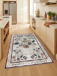 Digitally Printed Non-Slip Washable Runner And Area Rug Suitable For Living Room, Outdoor, Bedroom, Kitchen Carpet, Modern Design | Modern, Scandinavian, Bohemian And Classic Styles | 100% Polyester - Grey - View 3