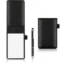 A7 Portable Leather Pocket Notebook And Pen Set - Mini Notebook Suitable For Office, School Or Restaurant, Available In Brown, Blue, Black, With Replaceable Notebook And Pen - A7 Notebook + 1 Pen - View 6