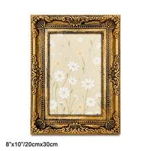 1pc Vintage Ornate Gold Picture Frames Set Of 3, Antique Embossed Decorative Photo Frame, Wall Mount & Tabletop Display Frame With Protective Panel, Classic Retro Frame For Family Photos, Wedding Portrait, Home Wall Decor & Gift - Vintage Gold - View 12