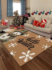 1pc 3D Embossed Anti-Slip Winter Snowflake Christmas Snowman Doormat, Essential Christmas Decoration, Suitable For Entryway, Study, Bedside, Floor Mat, Outdoor, Easy To Clean, Anti-Slip, Quick Drying, All Season Use, Machine Washable - A - View 11