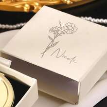 Personalized Portrait Pocket Mirror Wedding Favor Custom Name Compact Mirror Wedding Favor Keepsake - Multi-color - Portrait Mirror - View 11