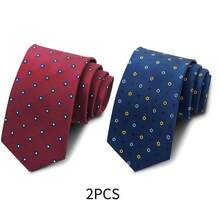 AlanKing 2pcs Men's Tie Set, Ideal For Wedding, Business Suit, Perfect Gift Choice - Color Mixing - View 13
