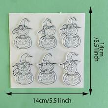 Halloween Spider Web Cat Witch Owl Pumpkin Clear Silicone Stamp,Vintage Gothic Reusable Transparent Seal For Scrapbooking Journal Card Making DIY Craft Decor Stamp - WS-2 - View 48