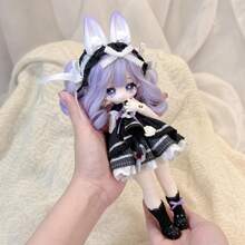Fluffy Goodnight Random Hair Transplant BJD Action Figure Ornament 1pc - Multicolor - View 7
