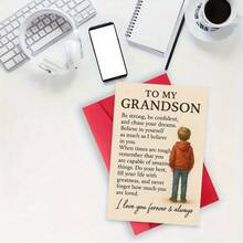 OBOVAY Grandparent-Grandchild Bond Greeting Card Set (Includes Envelope + Card) - Birthday/Graduation/Special Occasion Blessing Card From Grandparents To Grandchildren, Conveying Encouragement And Support - A - View 6
