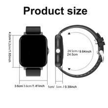 1.83-Inch Full Touch Screen Unisex Smartwatch With The Following Features: Call Answering, Message Alerts, Music Control, Remote Camera, Pedometer, Calorie Tracking, Multiple Sports Modes, Alarm, Call And Message Notifications, Compatible With Android And IOS - Multicolor - View 3