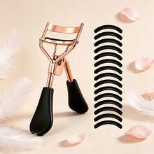 15pcs/5pcs/1pc Portable Eyelash Curler Set - Black Curved Handle Eyelash Curler - Can Easily Curl And Shape Eyelashes Without Causing Damage. Suitable For Women's Eye Makeup. Eyelash Curler - Beauty Tools - Black - View 3
