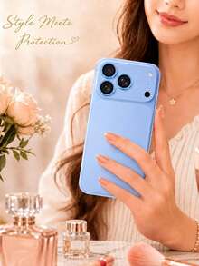 3件組 [2026新款] 9H 鋼化玻璃相機鏡頭保護貼，適用於 iPhone 18 Pro/18 Pro Max，藍色 CD 紋理，金屬環，高清晰透明，防刮、防指紋、防碎、防震、無氣泡，易於安裝，相容手機殼，適合送給朋友和家人的生日禮物 - 淺藍色 - 查看 7