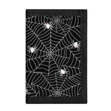 3-Fold Wallet, Spider Web Personalized Wallet, Lightweight Pocket Wallet, Multiple Card Slots - Hidden Zipper Design, Dirt-Resistant Fabric, Black, Red - Multicolor - View 13