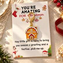 1pc/Multi-Pcs Unisex Christmas Element Reindeer House Gift Candy Cute Pendant With Blessing Card Accessory, Christmas Gift Bag Charm, Wallet Accessory - Multicolor - View 12