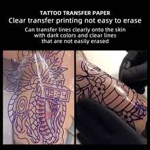 50 Sheets Transparent Tattoo Transfer Film - A4 Size, Compatible With Transfer Paper, Suitable For Professional And Beginner Tattoo Artists. Ideal For Temporary Body Art Templates, Tattoo Transfer Templates, Fine Patterns, Smooth Surface, Suitable For Creative Professionals - View 3