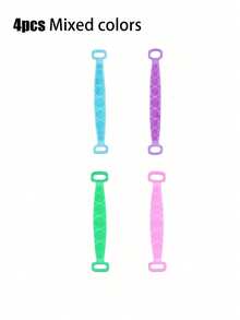 1/4pc Silicone Back Exfoliating Brush With Handle, Durable Material, Practical Design, Halloween Theme, Skin-Friendly Soft And Comfortable, Bath Accessory, Bathroom Supplies, Beauty Tool, Body Care, Cleaning, Shower Cap, Body Scrub - Multicolor - View 7