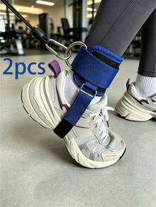 1 Pair Unisex Cable Training Ankle Straps, Adjustable Gym Cable Ankle Straps For Glute Kickbacks, Hip Training, Leg Extensions, Leg Curls, Hip Machine Training, Cable Machine Ankle Accessories - Multicolor - View 6