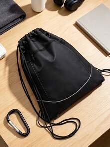 Multifunctional Sports Drawstring Net Bag Backpack With Independent Mesh Ball Storage Bag Portable Basketball Net Bag With Zipper Pocket Suitable For Men Women Basketball Soccer Volleyball And Rugby Sports Equipment Storage Basketball Gear - Multicolor - View 12