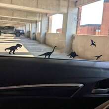 5 Sets Mini Dinosaur Easter Egg Sticker Set - Includes Velociraptor, Pterosaur And Vinyl Stickers For Car Windows - A - View 5