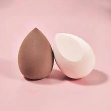 Makeup Beauty Sponge, 2/4 Pcs Foundation Sponge For Liquid, Cream And Powder, Teardrop & Flat Cut Cosmetic Sponge - Multicolor - View 1