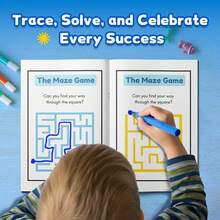 Alphabet & Shape Maze Activity Workbook For Kids, A-Z Letter Recognition, Shape Path Puzzles, Visual Tracking, Focus, Logic, Problem Solving, Brain Teaser Games, Screen-Free Early Learning For Home, Classroom & Travel - Maze Theme - View 6