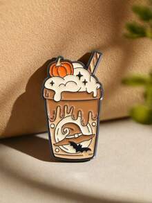Halloween Ice Cream Enamel Brooch, Wizard Hat Ghost Pumpkin Brooch, Lapel Badge Accessory, Suitable As Jewelry Gift For Friends To Wear On Halloween - Multicolor - View 4