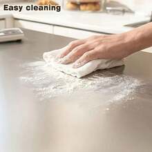 1pc 30*40cm Thick Double-Sided Stainless Steel Cutting Board, Folded Edge Cutting Board, Countertop, Silver Thick Style, Dishwasher , Multi-Purpose, Suitable For Camping And Kitchen Use, Can Be Used For Making Dough, Cutting Vegetables And Fruits - View 2