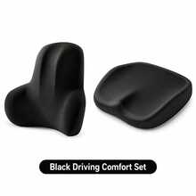 2pcs Car Seat Comfort Set, Memory Foam Lumbar Support Pillow And Ergonomic Seat Cushion, Suitable For Daily Commute And Long-Distance Driving - Lumbar Support and Seat Cushion Set - View 6